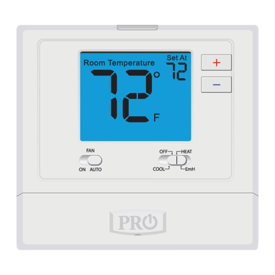 PRO T721 THERMOSTAT OPERATION MANUAL | ManualsLib