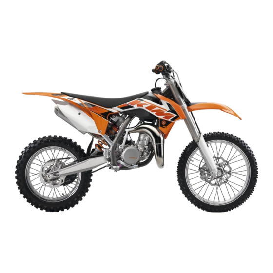 KTM 85 SX 17/14 2015 Setup Instructions