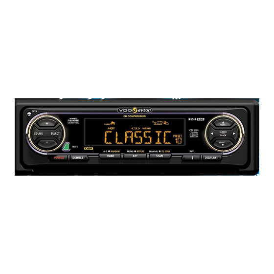 VDO CD 2001 Manual