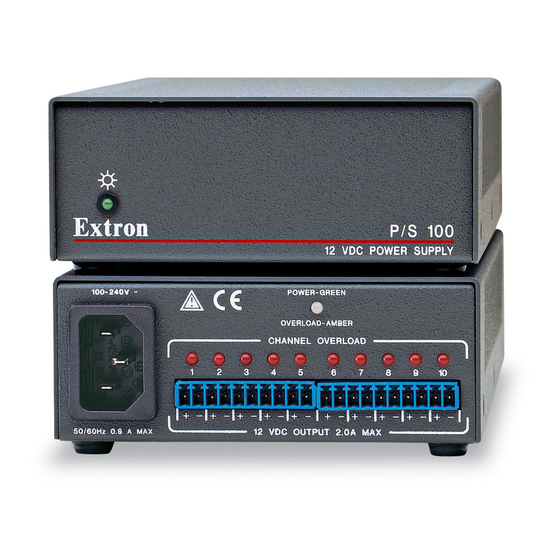 Extron electronics P/S 100 User Manual
