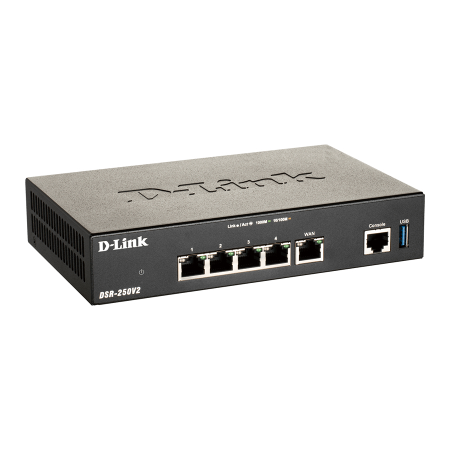 D-Link DSR-250V2 - Unified Services VPN Router Quick Installation Guide