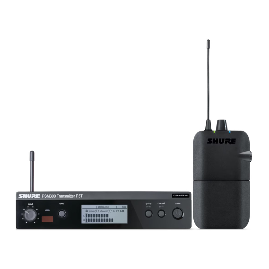 Shure PSM300 - Stereo Personal Monitor System Manual