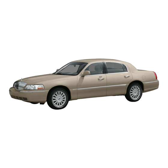 Lincoln 2005 Town Car Quick Reference Manual
