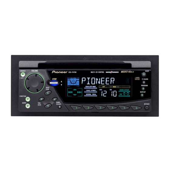 PIONEER DEHP47DH OPERATION MANUAL Pdf Download ManualsLib