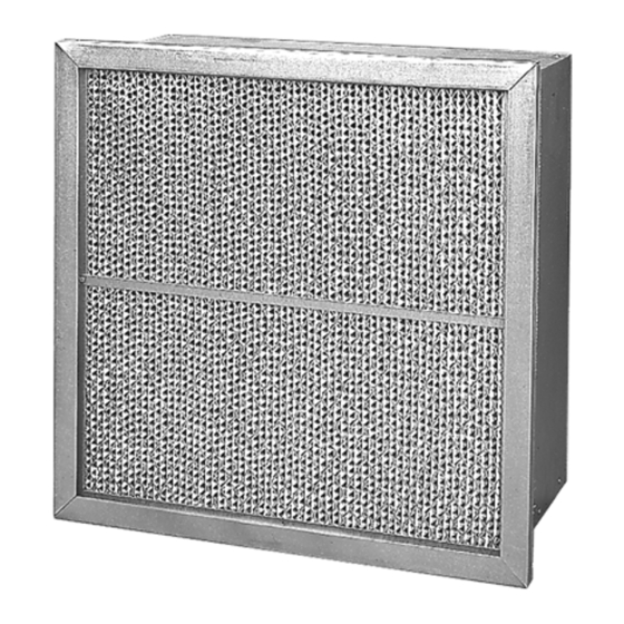 FLANDERS HIGH TEMPERATURE RIGID FILTER PB1003 SPECIFICATION SHEET Pdf