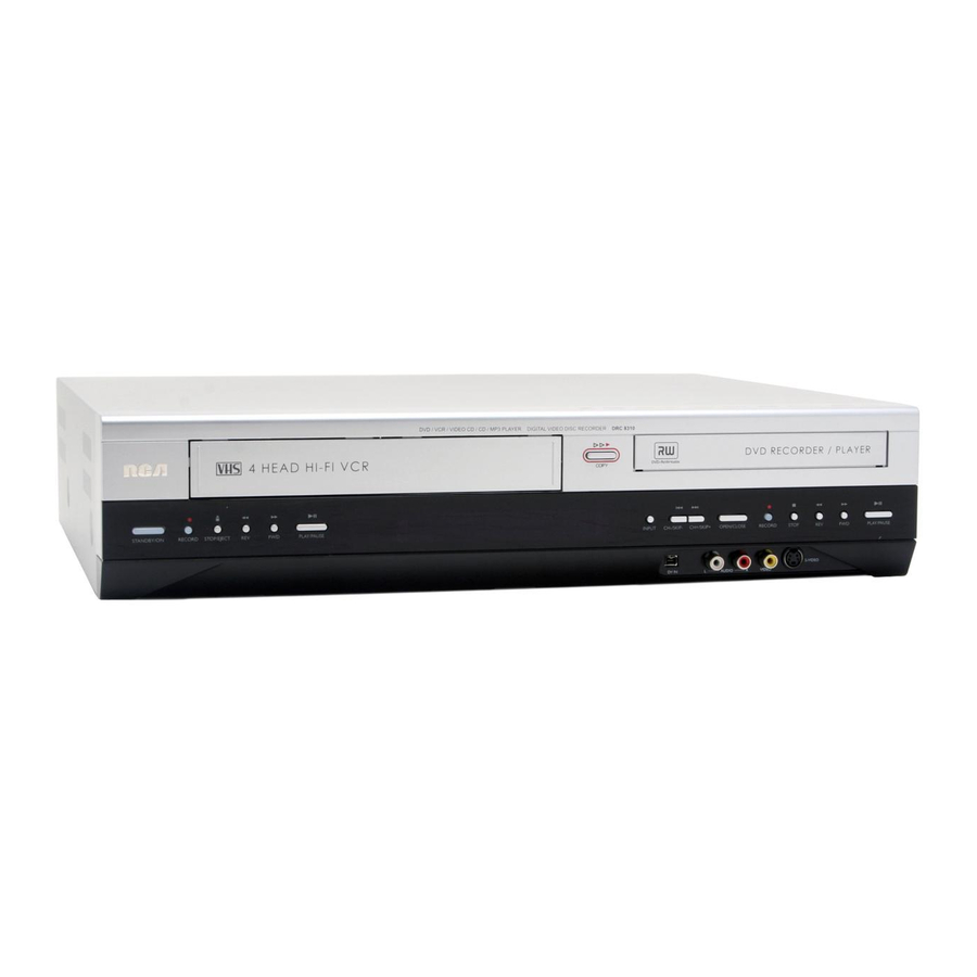 RCA DVD Recorder/VCR Combo User Manual