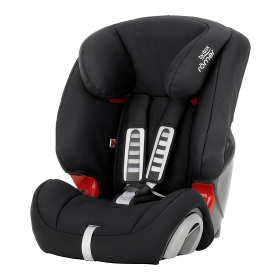 Britax EVOLVA 1-2-3 PLUS User Instructions