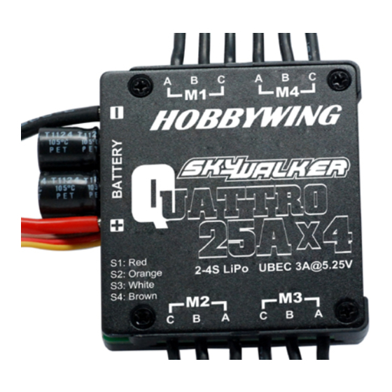 HOBBYWING SKYWALKER QUATTRO 20A*4UBEC SERIES MANUAL Pdf Download