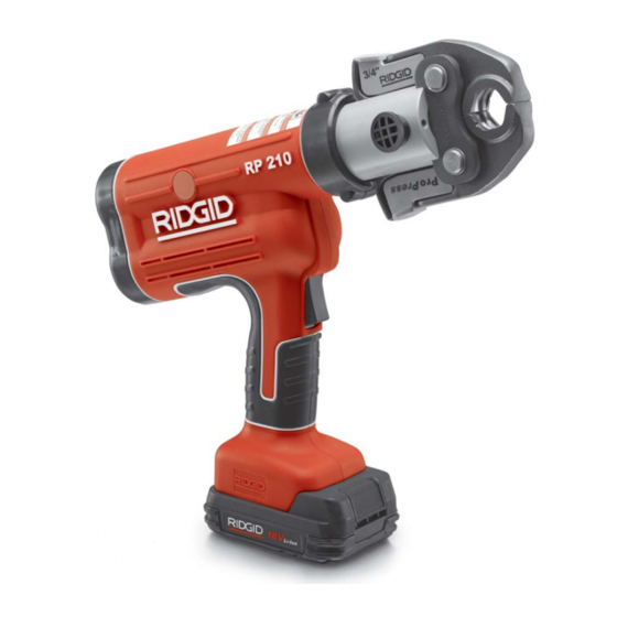 RIDGID RP 210 USER MANUAL Pdf Download | ManualsLib