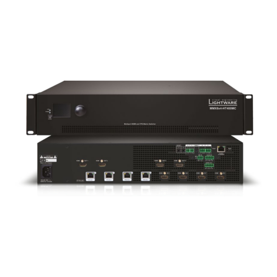 LIGHTWARE MMX8X4-HT400MC QUICK START MANUAL Pdf Download | ManualsLib
