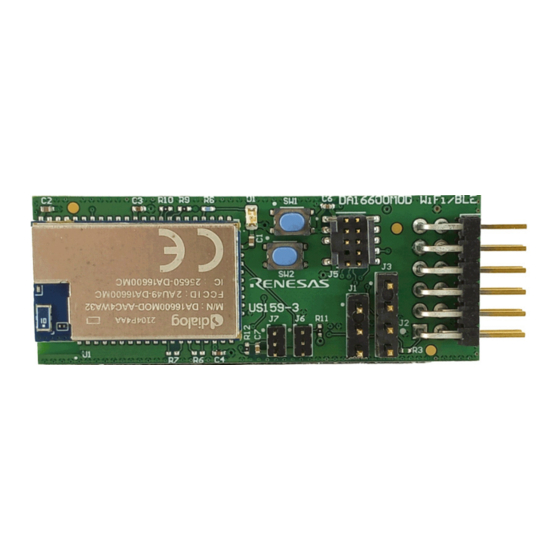 Renesas US159-DA16600EVZ Manual