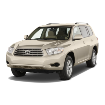 Toyota HIGHLANDER 2009 Quick Reference Manual
