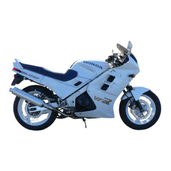 Honda 1987 VFR750F Owner's Manual