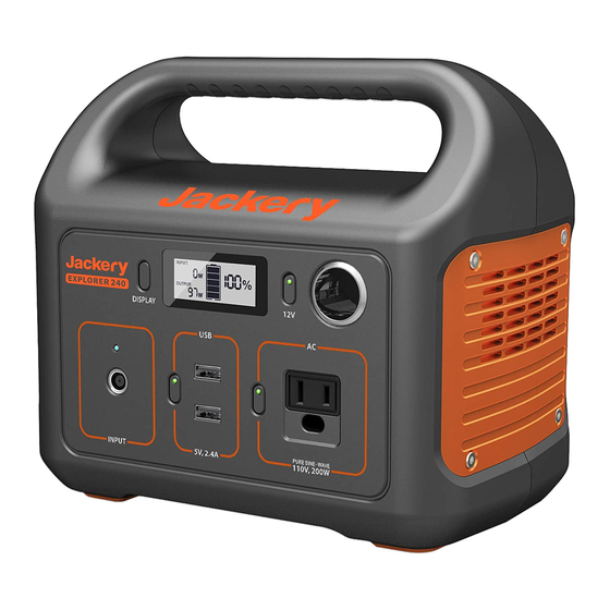 JACKERY EXPLORER 240 USER MANUAL Pdf Download | ManualsLib