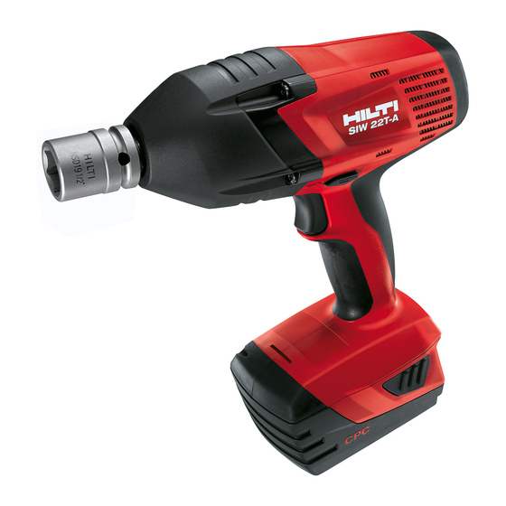 HILTI SIW 22TA 0.5 INCH MANUAL Pdf Download ManualsLib