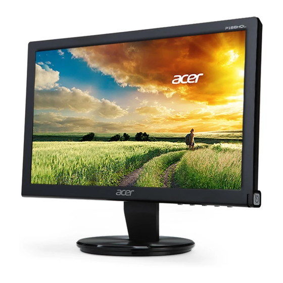 Acer P166HQL Quick Setup Manual