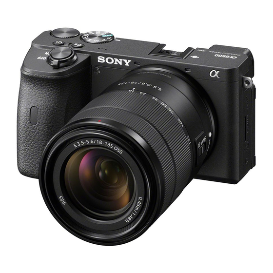 Sony Alpha A6600 Help Manual