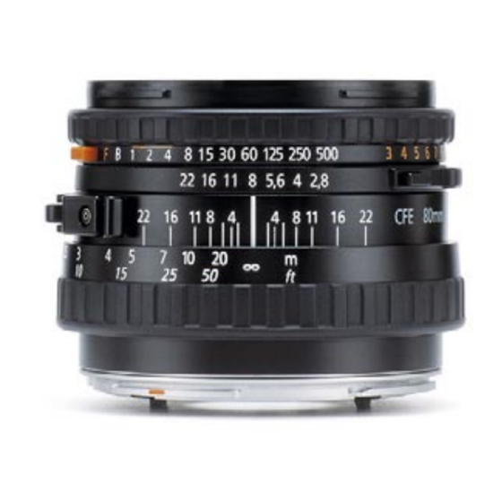Hasselblad Planar CFE 2.8/80 Specification Sheet