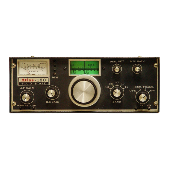 Atlas Radio Atlas 180 Manual