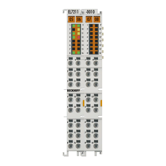 BECKHOFF EL7201-0010 DOCUMENTATION Pdf Download | ManualsLib