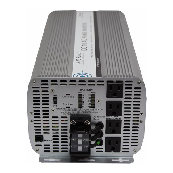 AIMS POWER PWRINV8KW12V INSTRUCTION MANUAL Pdf Download ManualsLib