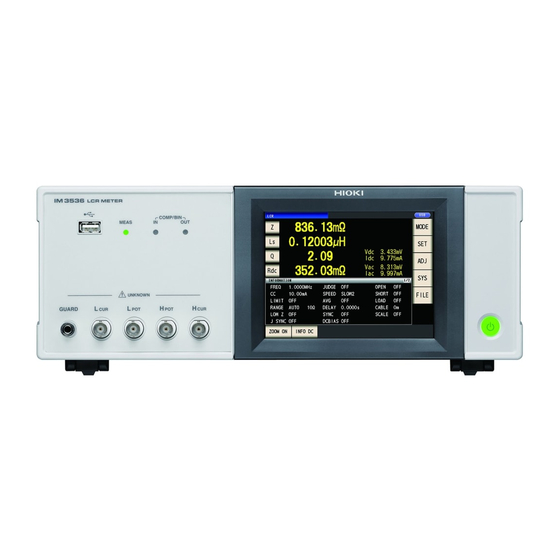 HIOKI IM3536 INSTRUCTION MANUAL Pdf Download ManualsLib