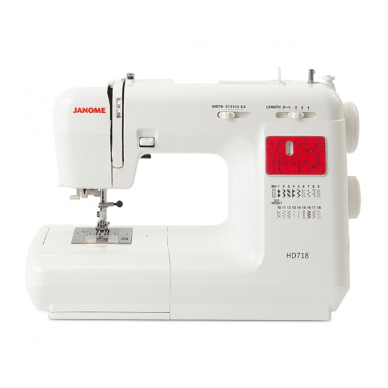 JANOME HD718 SERVICE MANUAL Pdf Download ManualsLib
