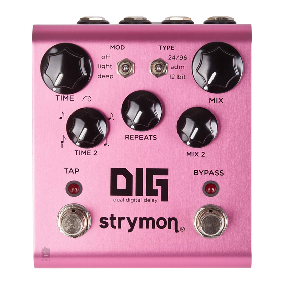Strymon DIG Quick Start Manual