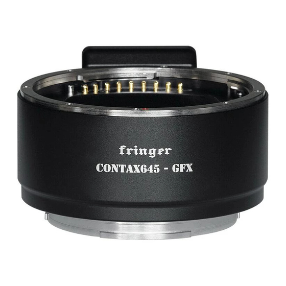Fringer Contax 645 User Manual
