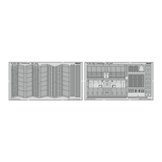 Eduard SBD-1 landing flaps Manual