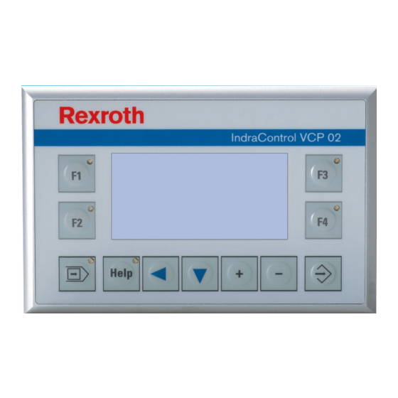 Bosch Rexroth IndraControl VCP 02.2 Manuals