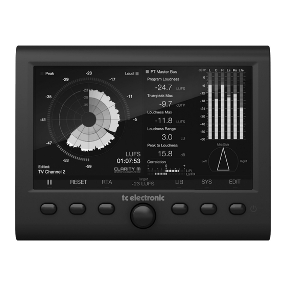 TC Electronic CLARITY M Quick Start Manual