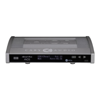 Cary Audio Design AiOS Quick Start Manual