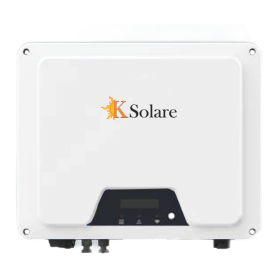 KSolare KSY-4.2KW 1MPPT Manuals