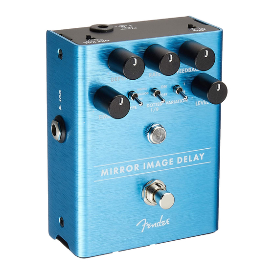 FENDER MIRROR IMAGE DELAY MANUAL Pdf Download | ManualsLib