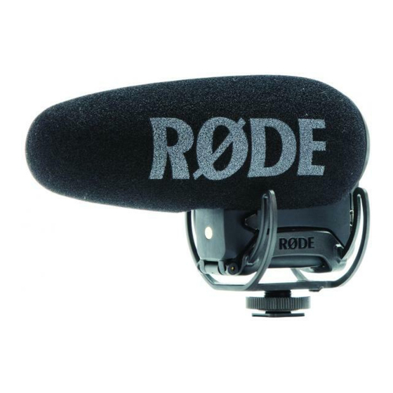 RODE MICROPHONES VIDEOMIC PRO PLUS QUICK START MANUAL Pdf Download