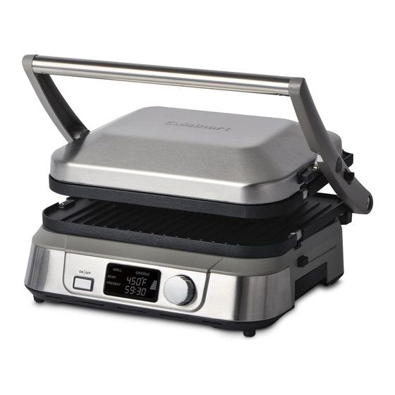 CUISINART GRIDDLER FIVE GR5C SERIES INSTRUCTION AND RECIPE BOOKLET Pdf