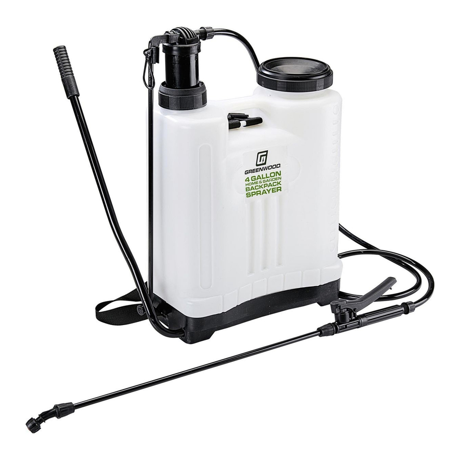 GREENWOOD 4 GALLON HOME & GARDEN BACKPACK SPRAYER OWNER