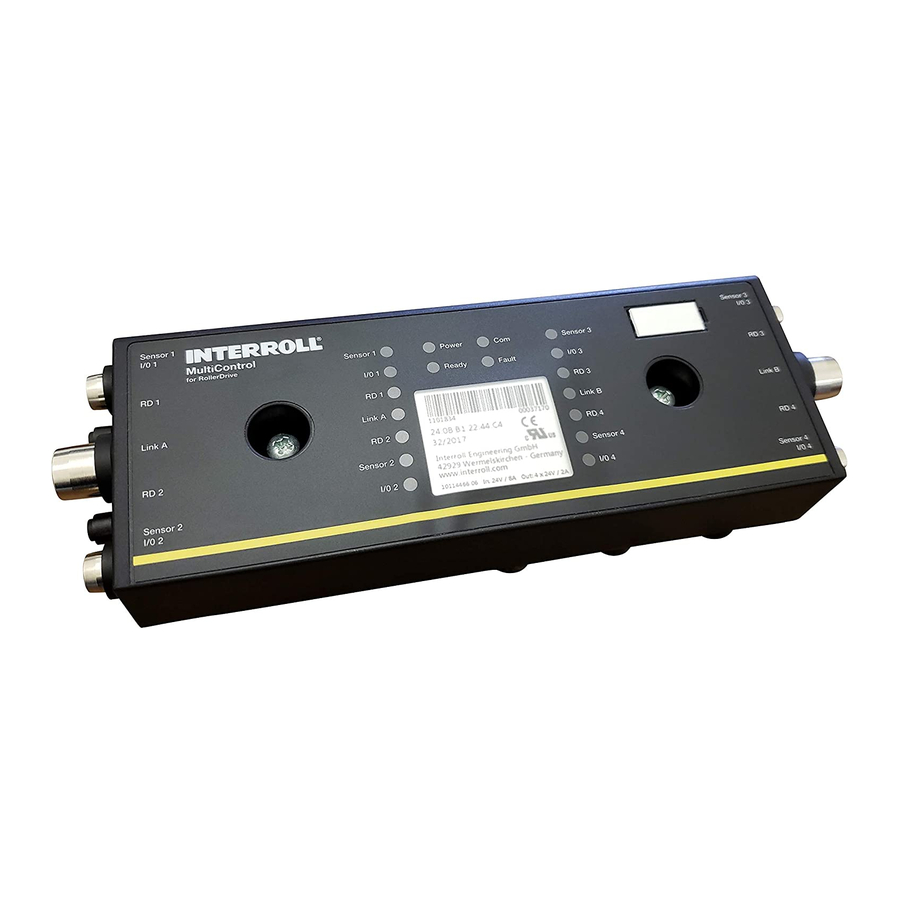INTERROLL MULTICONTROL OPERATING AND PROGRAMMING MANUAL Pdf Download