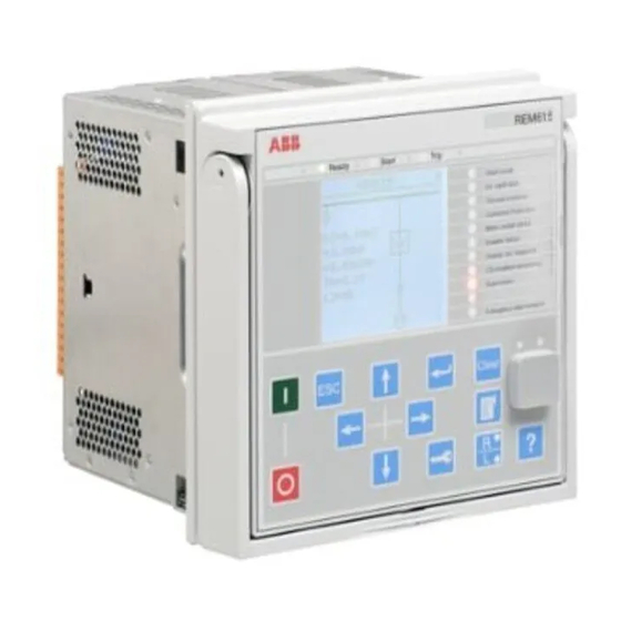 ABB RELION REM615 PRODUCT MANUAL Pdf Download | ManualsLib