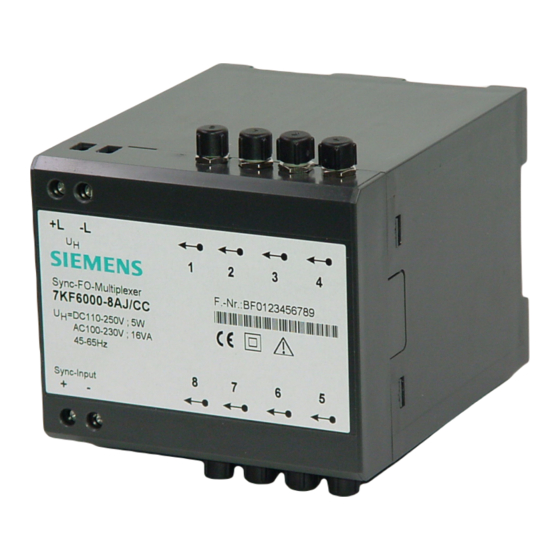 Siemens 7KE6000-8AH /CC Operating Instructions Manual