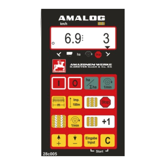 Amazone Amalog Operating Instructions Manual