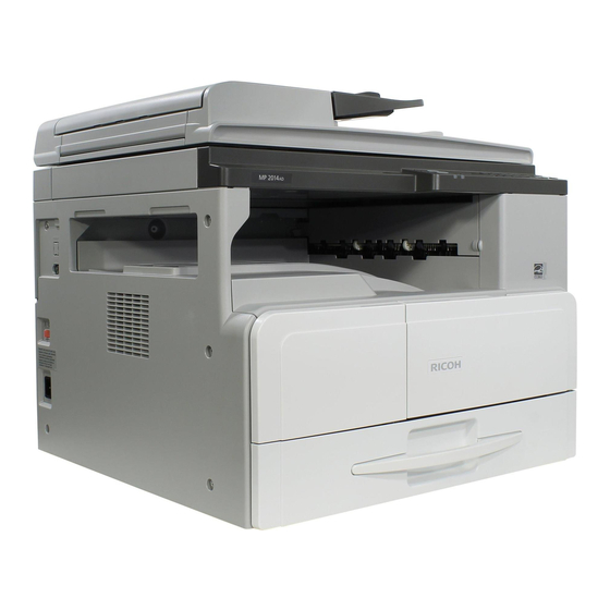 Ricoh MP 2014 Series Quick Manual