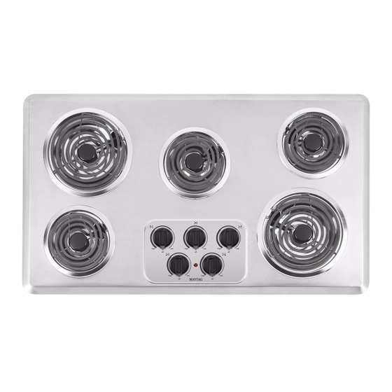 User Manuals: Maytag W10274252A Electric Cooktop