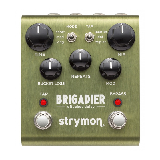 Strymon brigadier User Manual