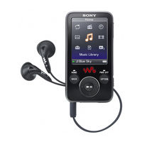 Sony NWZ-E438FPNK - Walkman 8 GB Digital Player Operation Manual