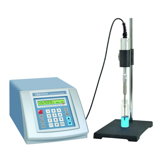 QSONICA SONICATOR OPERATION MANUALS Pdf Download ManualsLib
