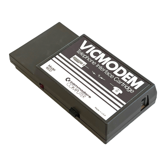 Commodore Computers VICMODEM VIC-20 Manual