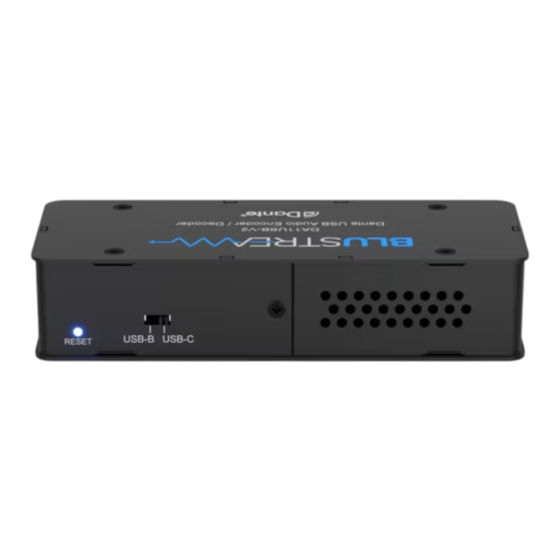 BluStream Dante DA11USB-V2 Quick Reference Manual