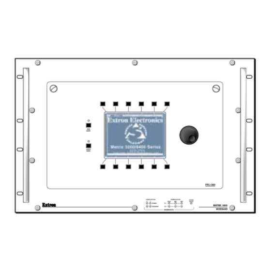 Extron electronics Matrix 3200 Series User Manual